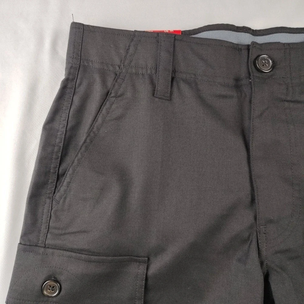 Hallstatt Cargo Shorts Mens Size 30x9 Black Breathable Stretch Comfort NWT